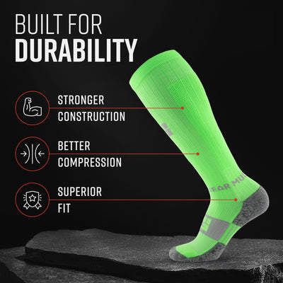 Tall Compression Socks (Neon Green)