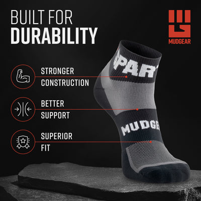 SPARTAN by MudGear Quarter (1/4) Crew Sock