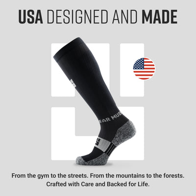 Tall Compression Socks (Black/Gray)