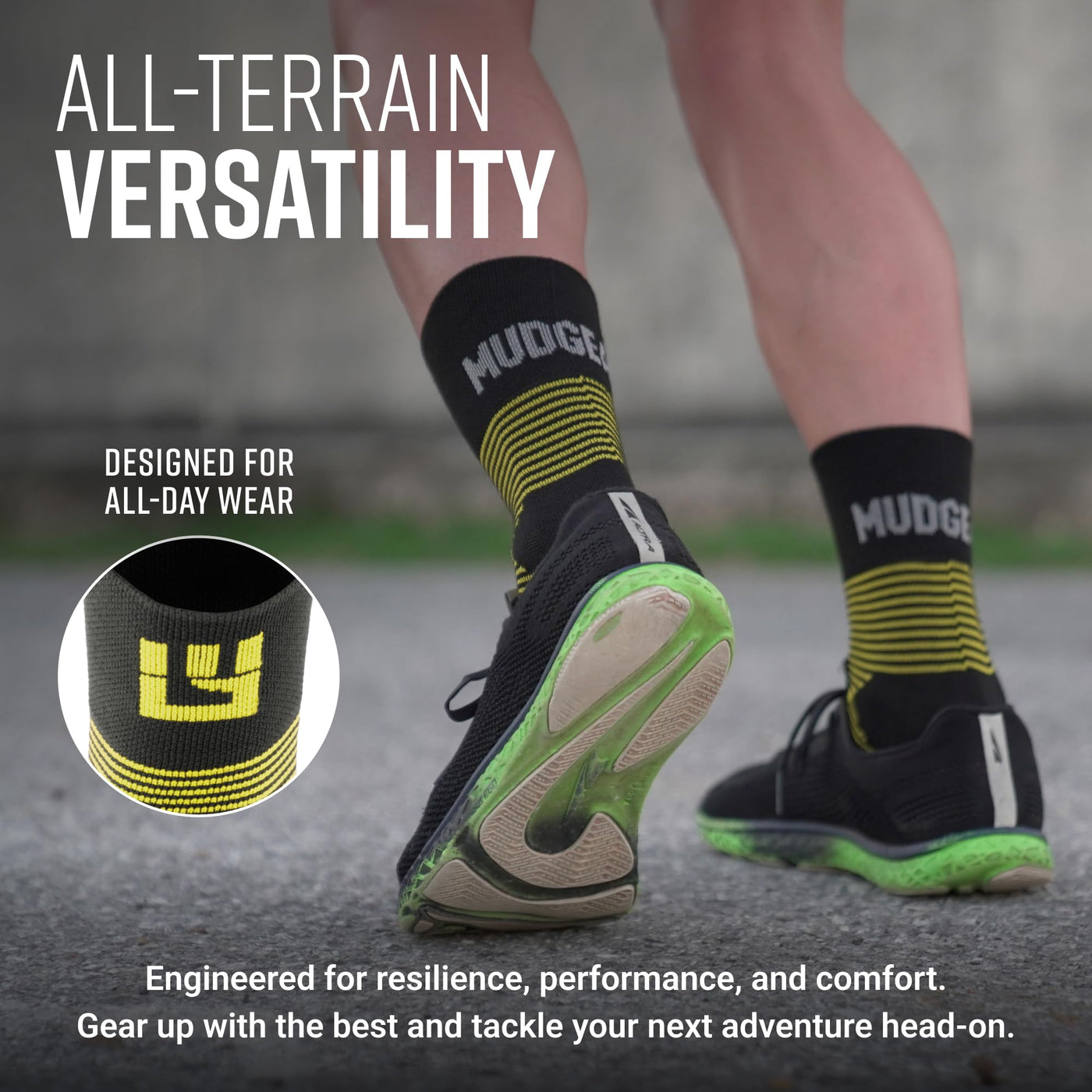 MudGear Hybrid Training Sock (YELLOW)