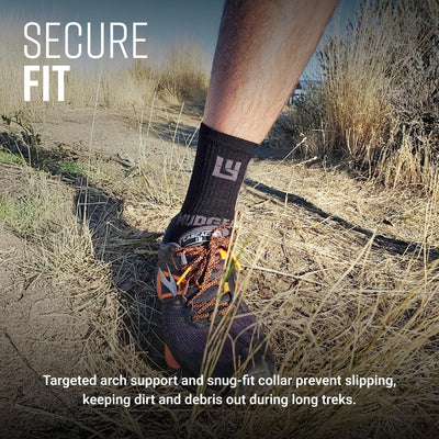 Performance Hiking/Trekking Sock - Black/Gray (2 Pair Pack)