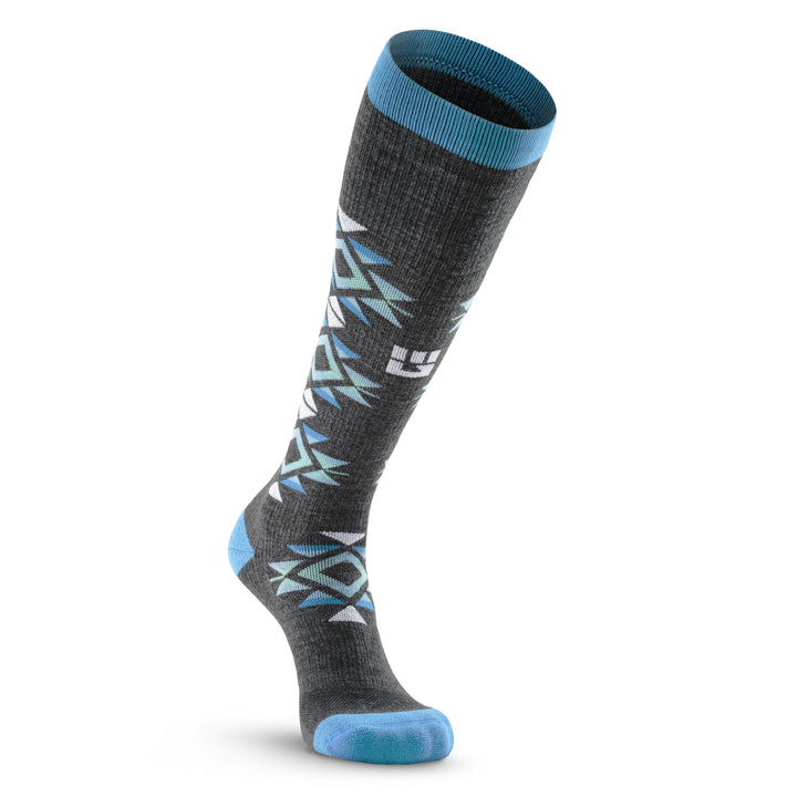 MudGear Mesa Horizon Tall Compression Socks - Gray/Blue (1 Pair)