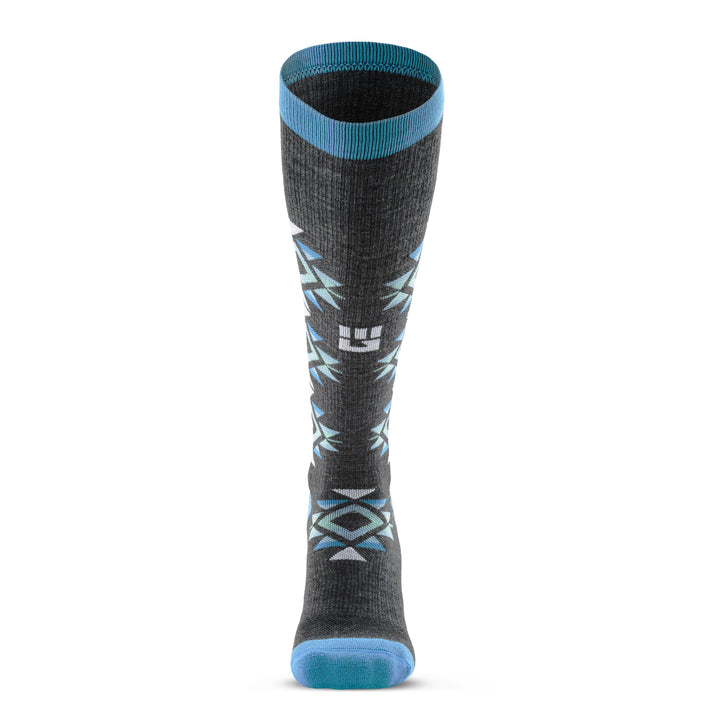 MudGear Mesa Horizon Tall Compression Socks - Gray/Blue (1 Pair)