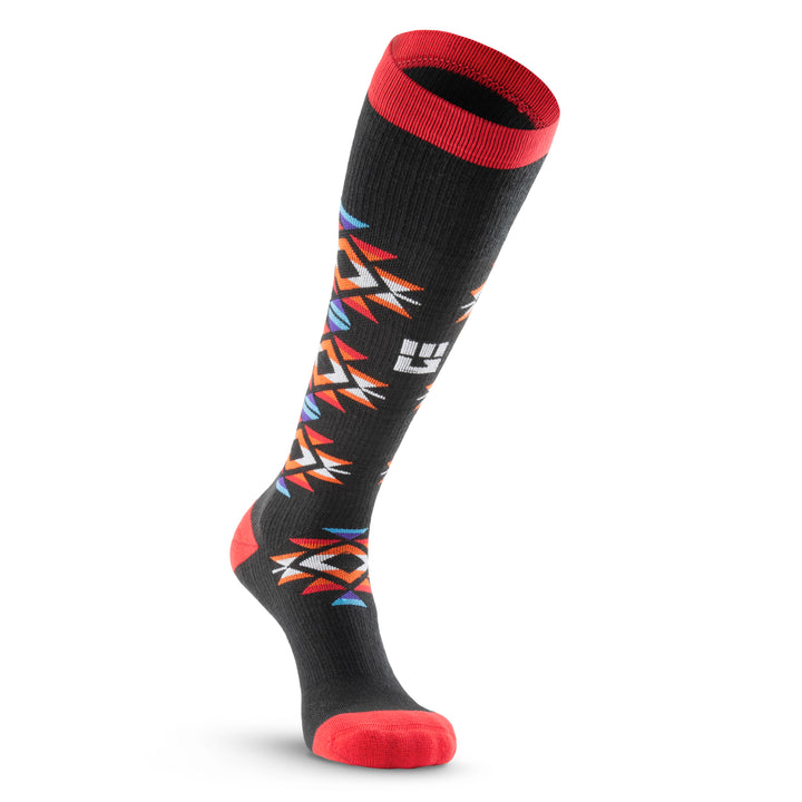 MudGear Mesa Horizon Tall Compression Socks - Black/Red (1 Pair)