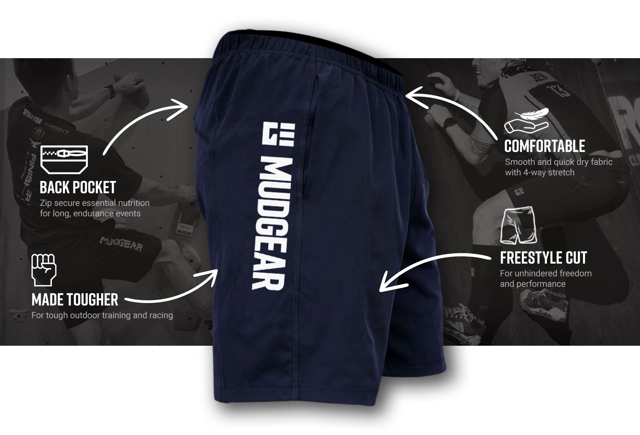 mudgear ocr running shorts
