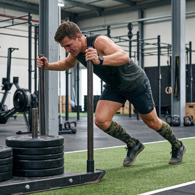 Customer photo of MudGear Custom Green Camo Tall Compression Socks (1 pair)