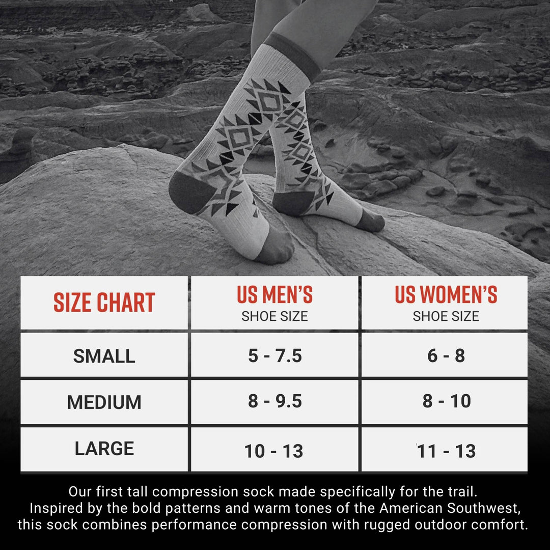 MudGear Mesa Horizon Tall Compression Socks - Black/Red (1 Pair)