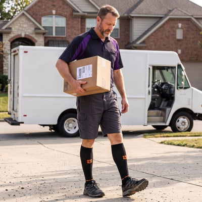 Customer photo of Compression Socks for Recovery - Black/Orange
