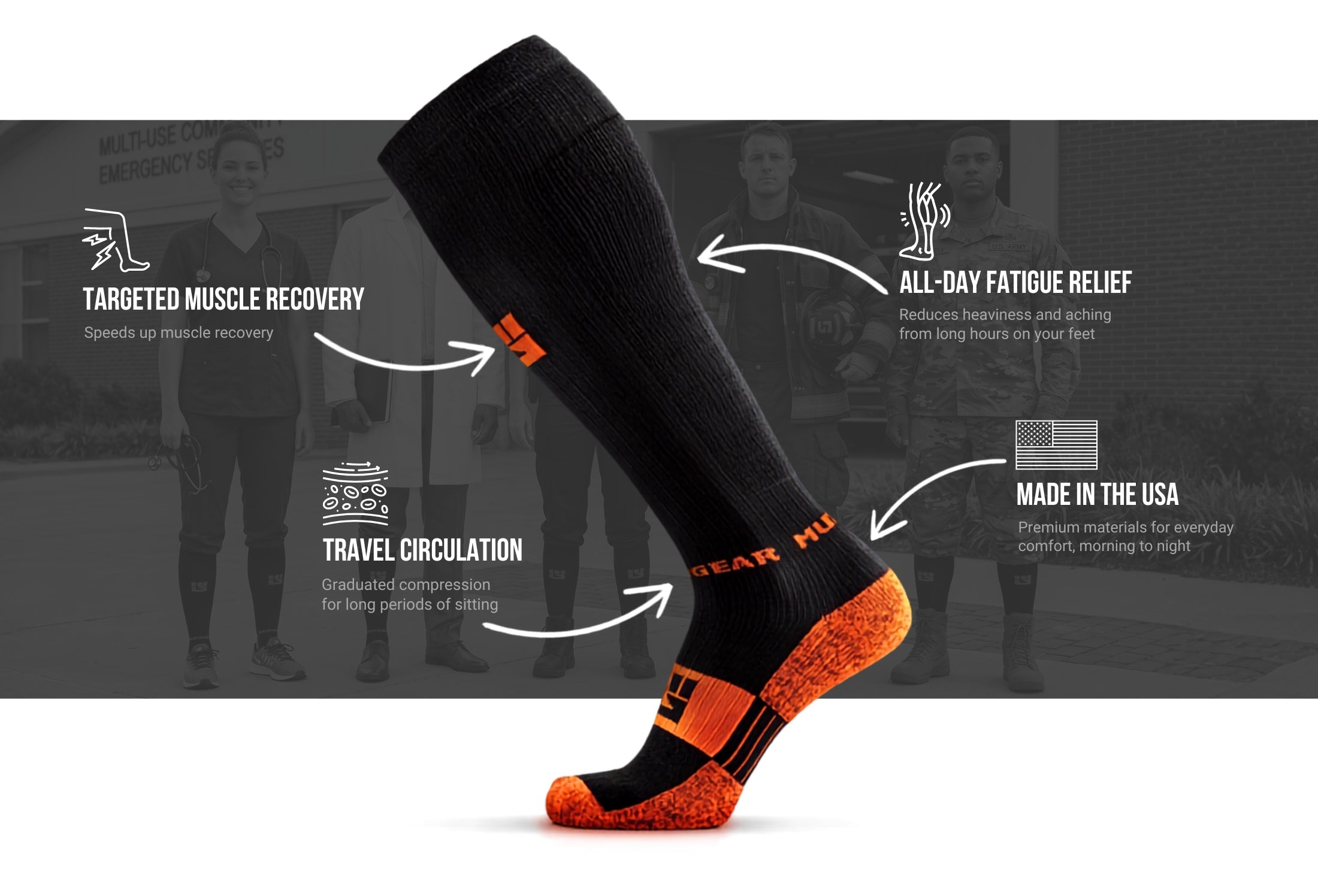 Infographic of Compression Socks for Recovery