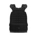 Black Quantum Athletics Centurion Weight Vest front view with padded shoulders and molle panel base