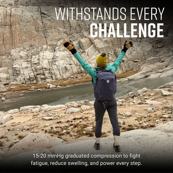 MudGear Mesa Horizon Tall Compression Socks - Tan/Brown (1 Pair)