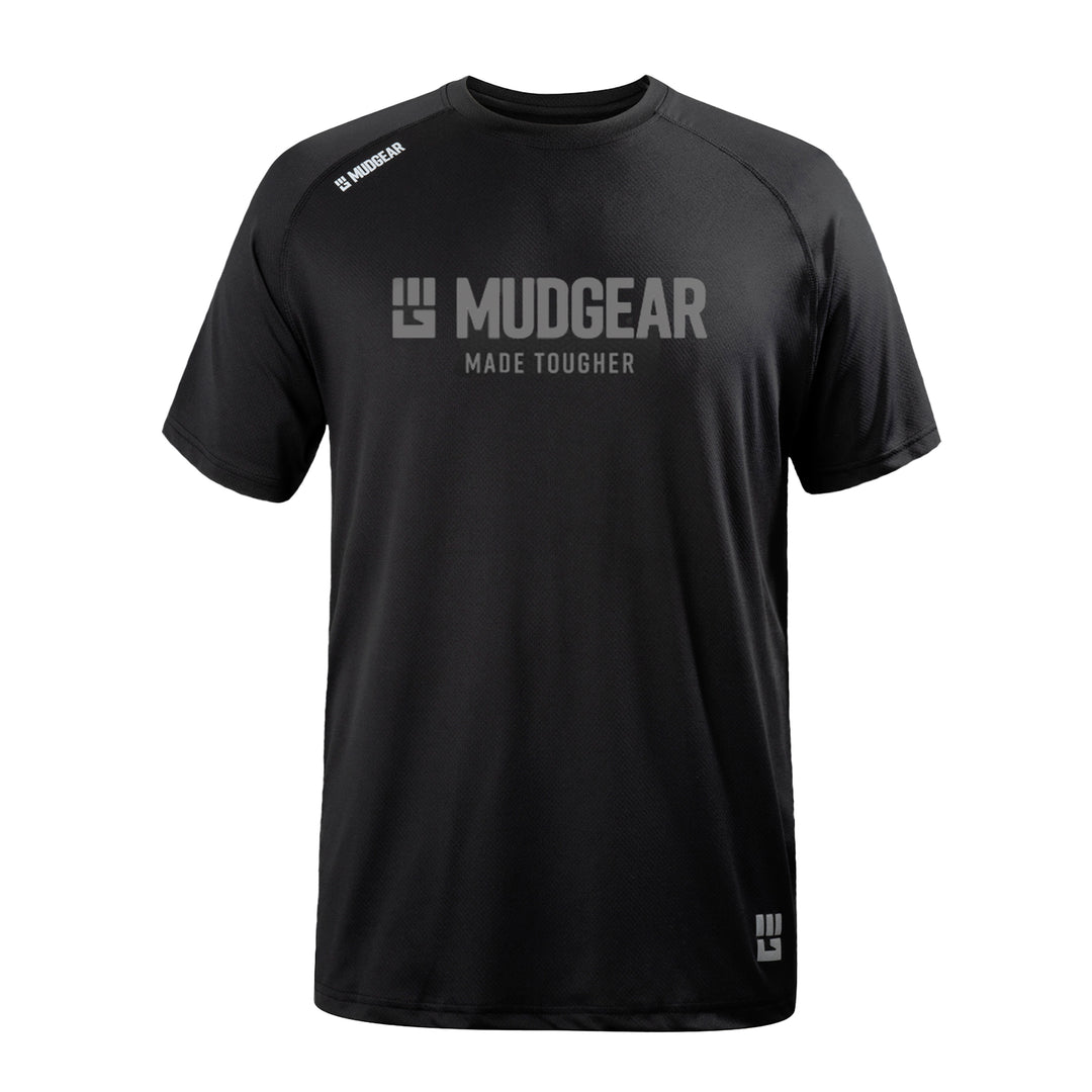 MUDGEAR MADE TOUGHER MEN'S LOOSE FIT PERFORMANCE SHIRT VX - SHORT SLEEVE (BLACK)