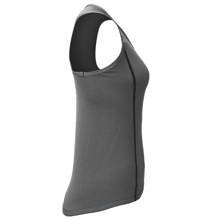 Mudgear Women’s Performance Racerback Tank Side (Gray)