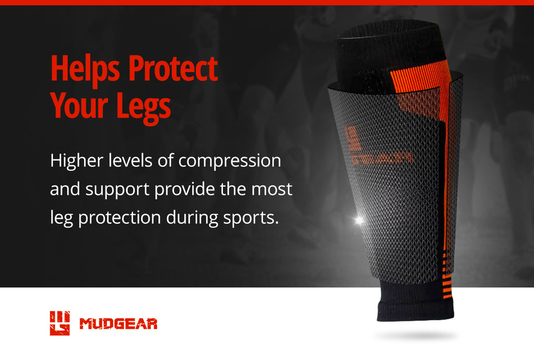 Compression Calf Sleeves (Black/Orange)