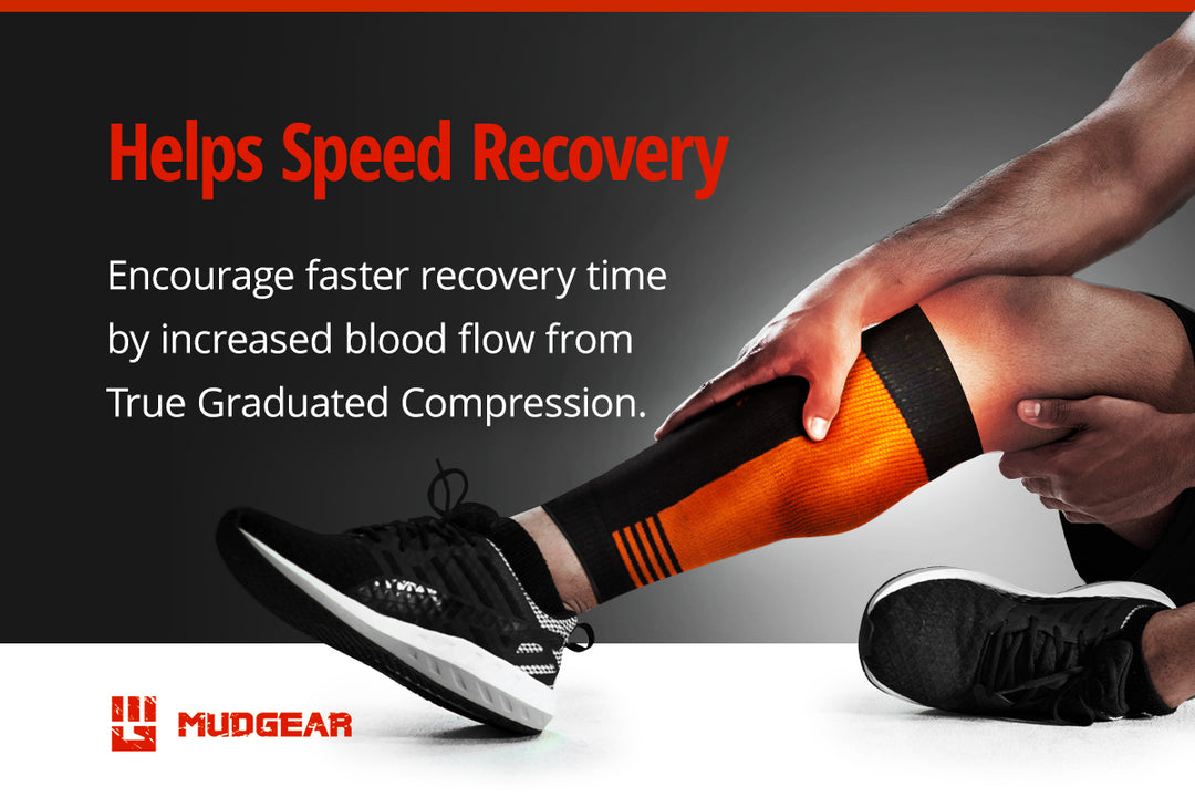 Compression Calf Sleeves (Black/Orange)